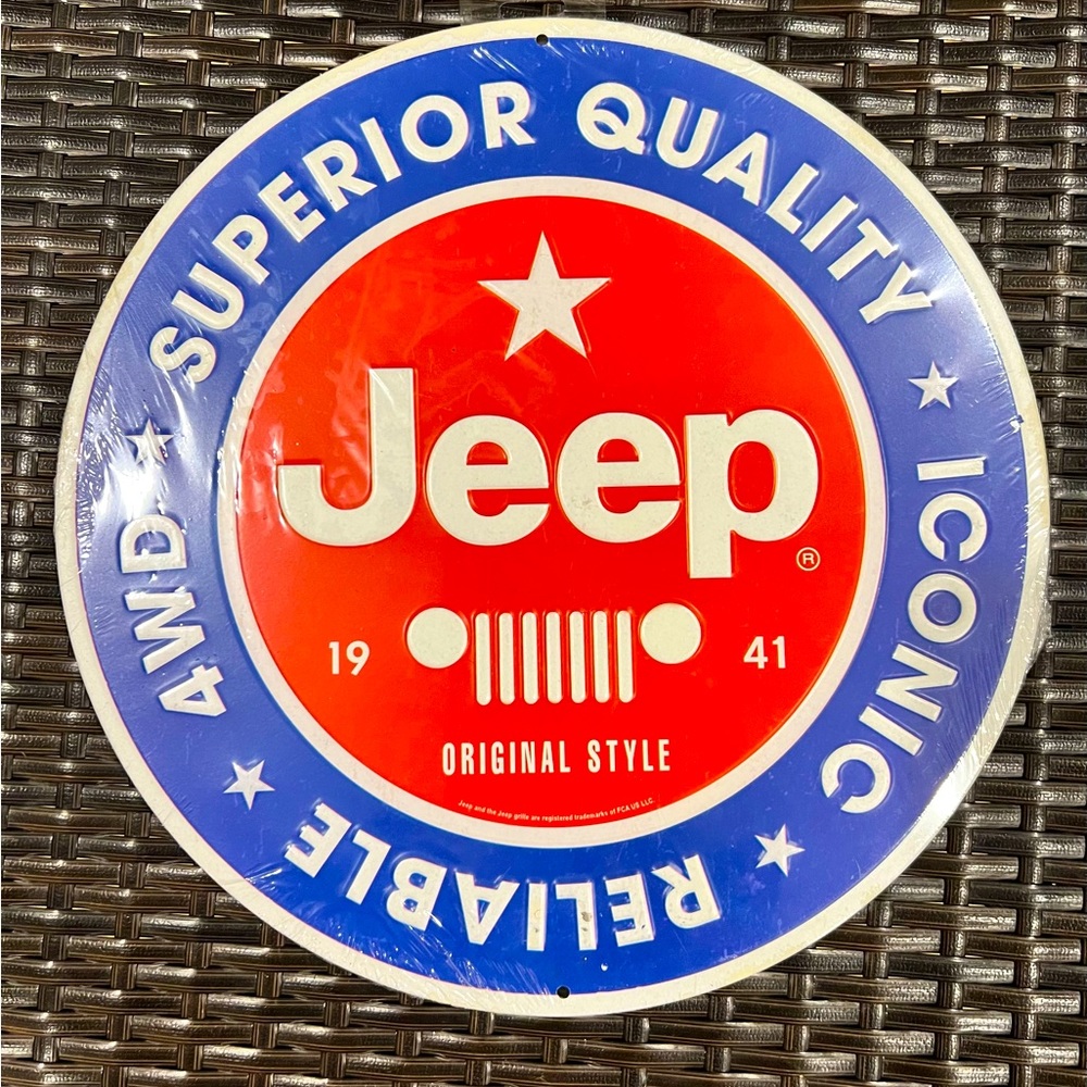 Jeep metal sign